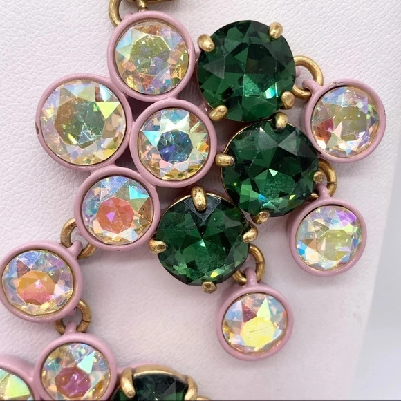 J. Crew AB Brulee & Emerald Green Crystal Necklace - Picture 6 of 8